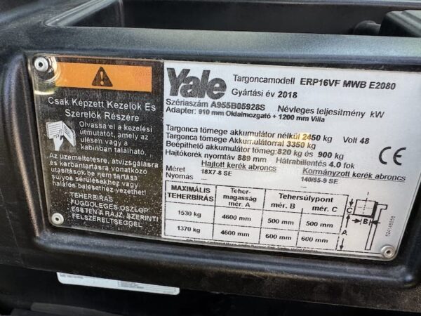 yale-erp16-elektromos-hasznalt-targonca-pe164604 adatok